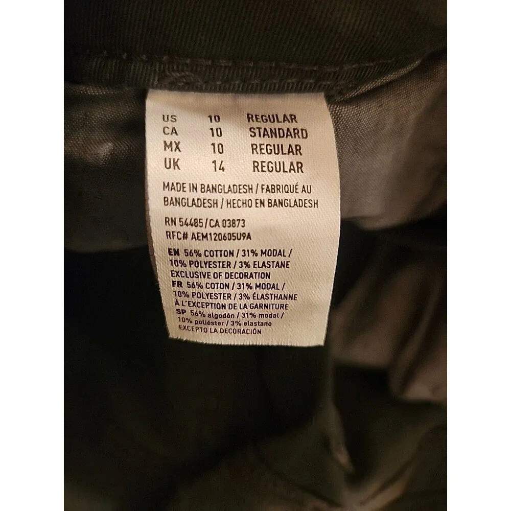 American Eagle Nwt Tomgirl Super Stretch X Size 10 Regular Pants - Picture 8 of 9